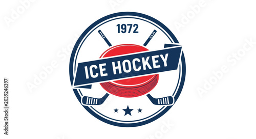Photography Ice Hockey Sports Team Logo Design.