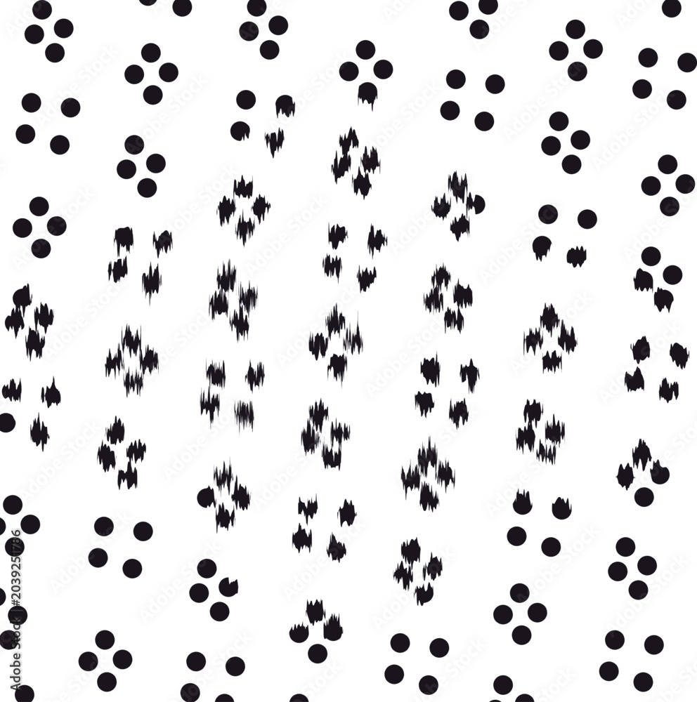 Fototapeta premium Abstract art with dots and distorted spots