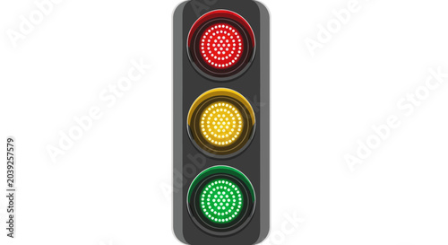 Canvastavla Traffic Light with Red Yellow Green Lights.
