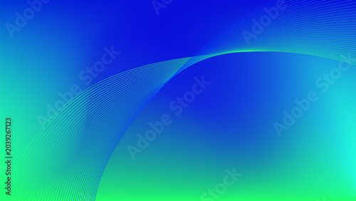 blue green gradient mesh abstract background with wavy lines
