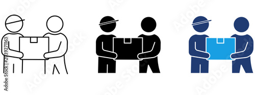 Quadro su tela Home Moving and Relocation service icons.