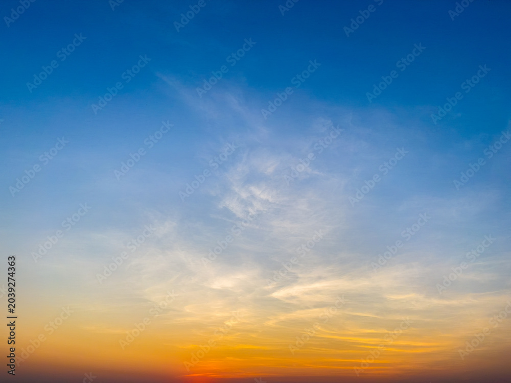 Fototapeta premium The sky at sunset, twilight colors beautifully. Natural background