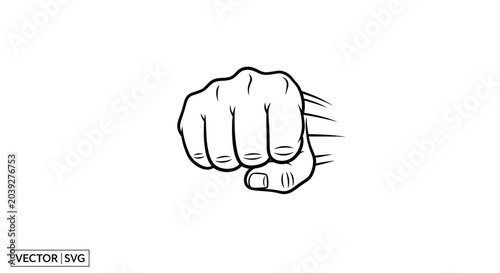 Konstfotografi Clenched Fist Hand Gesture Symbol.
