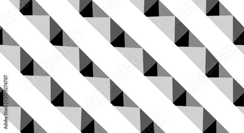 Quadro em tela Geometric Pattern of Gray Cubes.
