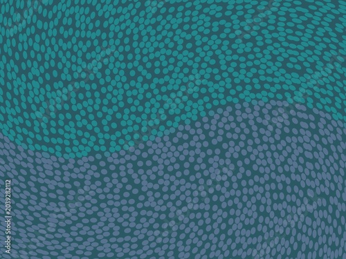Fotografie Abstract pattern of dots in teal and muted blue