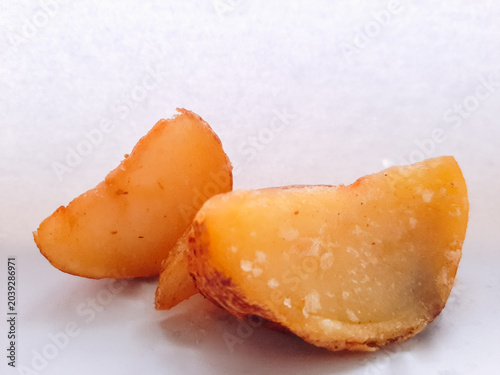 Tableau sur toile potato wedges isolated on transparent background.