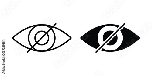 Foto Blindness icon vector. Simple flat symbol. editable strokes