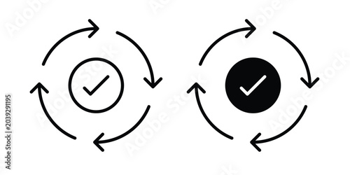 Fotografie Consistency icon vector. Simple flat symbol. editable strokes