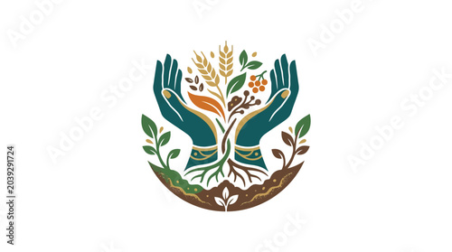 Canvastavla Hands nurturing nature, growth, agriculture, sustainability, organic concept