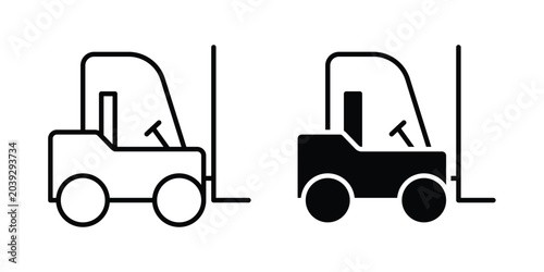 Bild auf Leinwand Forklift icon vector. Simple flat symbol. editable strokes