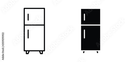 Foto Fridge icon vector. Simple flat symbol. editable strokes