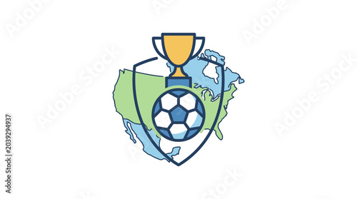 Photos Soccer Trophy Award Symbol Emblem.