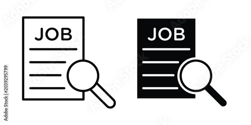 Photos Job description icon vector. Simple flat symbol. editable strokes