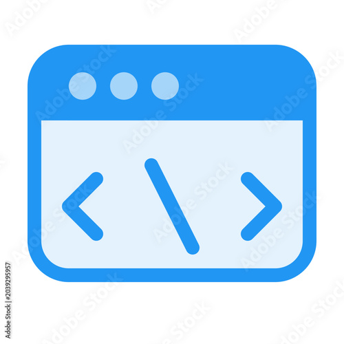 Code Window Icon Vector Illustration
