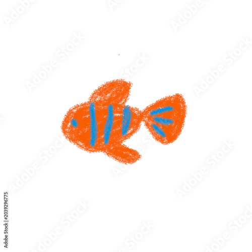 Orange Fish Drawing