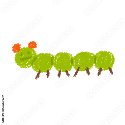 caterpillar children drawing