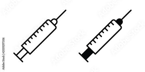 Tableau sur toile Needle icon vector. Simple flat symbol. editable strokes