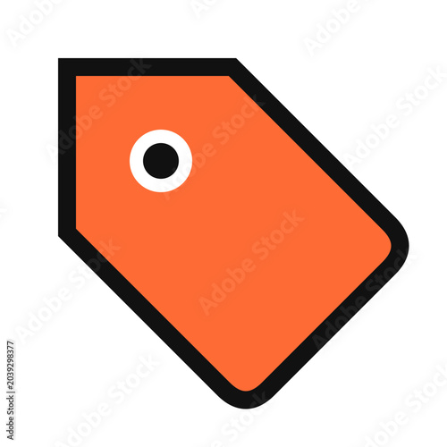 Price Tag Label Icon Flat Illustration Minimal Retail Design Element