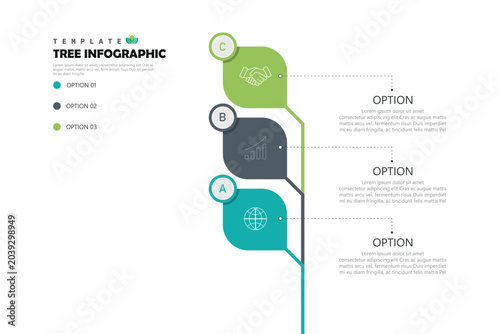 tree infographic, graph for steps to reach the goal, template vector eps 10.