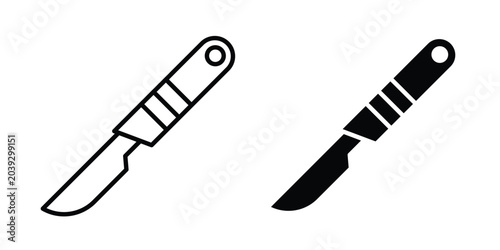 Obraz na płótnie Scalpel icon vector. Simple flat symbol. editable strokes