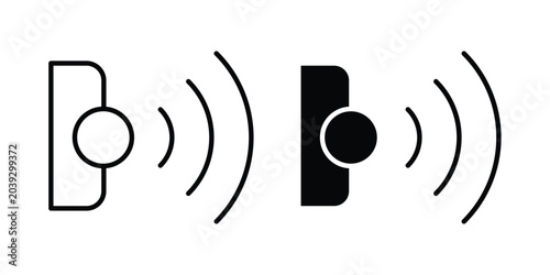 Canvastavla Sensor icon vector. Simple flat symbol. editable strokes
