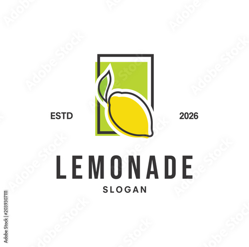 Tablou pe pânză Lemonade Logo Design template Illustration Vector