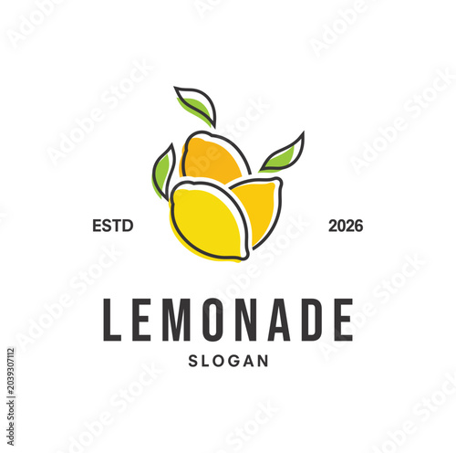 Foto Lemonade Logo Design template Illustration Vector