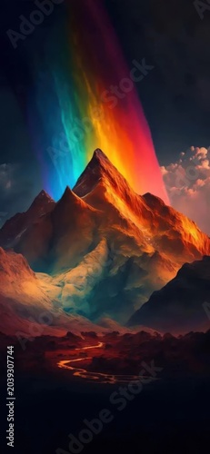 sunset in the mountains