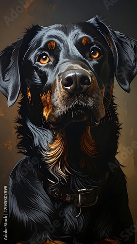 Intense dog portrait