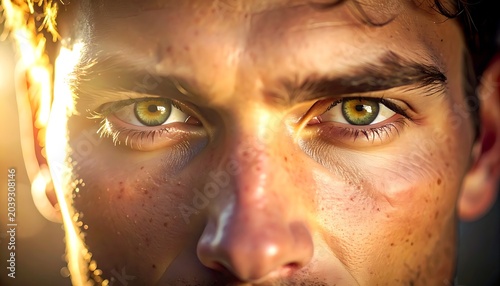 Intense human gaze