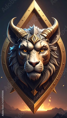 Majestic mythical creature emblem