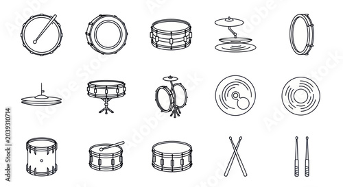 Slika na platnu Drums and percussion musical instruments.