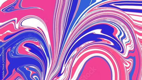 Modern Pink and Blue Organic Geometric Shapes Abstract Background