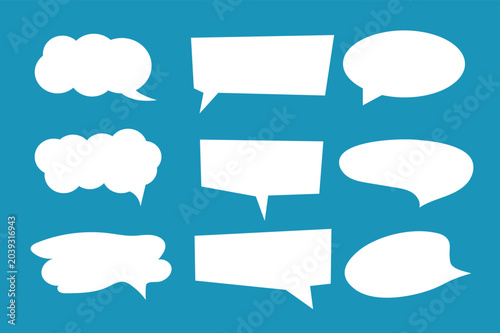 Set of callout, speech bubble icon.