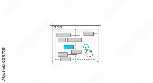 Slika na platnu Hand clicking computer mouse button.