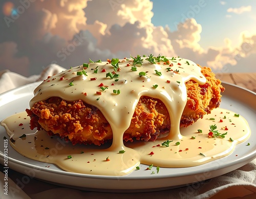 Delicious Chicken Breast with Creamy Sauce.