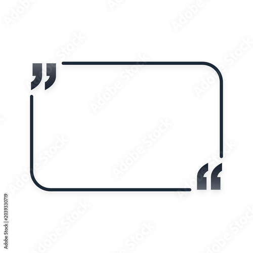 Blank Quote Box Isolated on White Background Vector