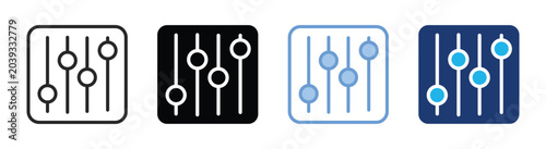Cuadro en lienzo Volume control icon set multiple style collection