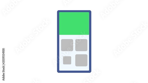 Mobile phone layout interface animation