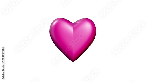 Rotating heart love icon animation