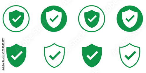 Schilderij op canvas Insured icons vector Collection Clipart Pack