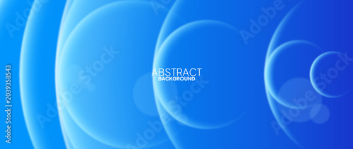 Foto Abstract blue background of the technology theme with a circular line drawing that resembles a passing signal