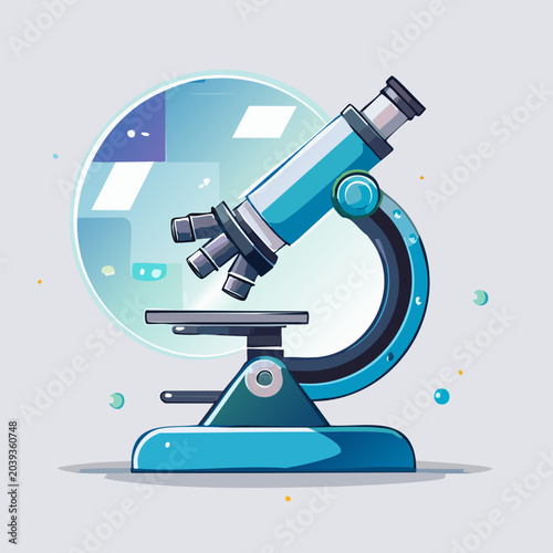 Detailed Microscope Illustration for Scientific Research and Discovery.