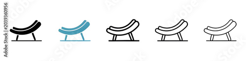Quadro su tela Bouncy seat sign icon set