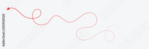 фотографія Vector hand drawn dashed arrow editable stroke