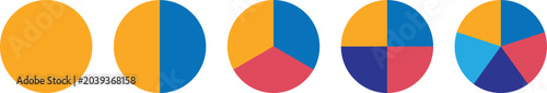 Fotografia Pie chart set