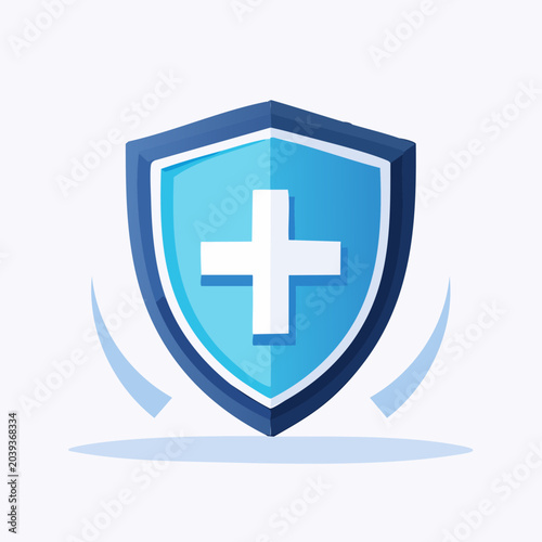 Health Shield Protection Symbol Medical Icon.