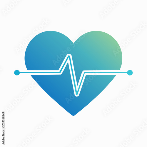 Heartbeat Pulse Illustration - A Symbol of Health and Vitality.