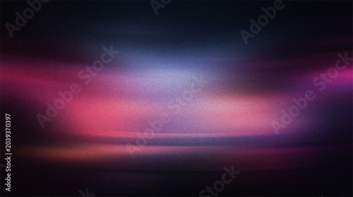 Εκτύπωση καμβά Dark moody background with soft purple and pink light leaks creating ethereal atmosphere with textured digital film grain effect