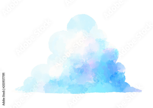 Bild auf Leinwand 水彩風の入道雲